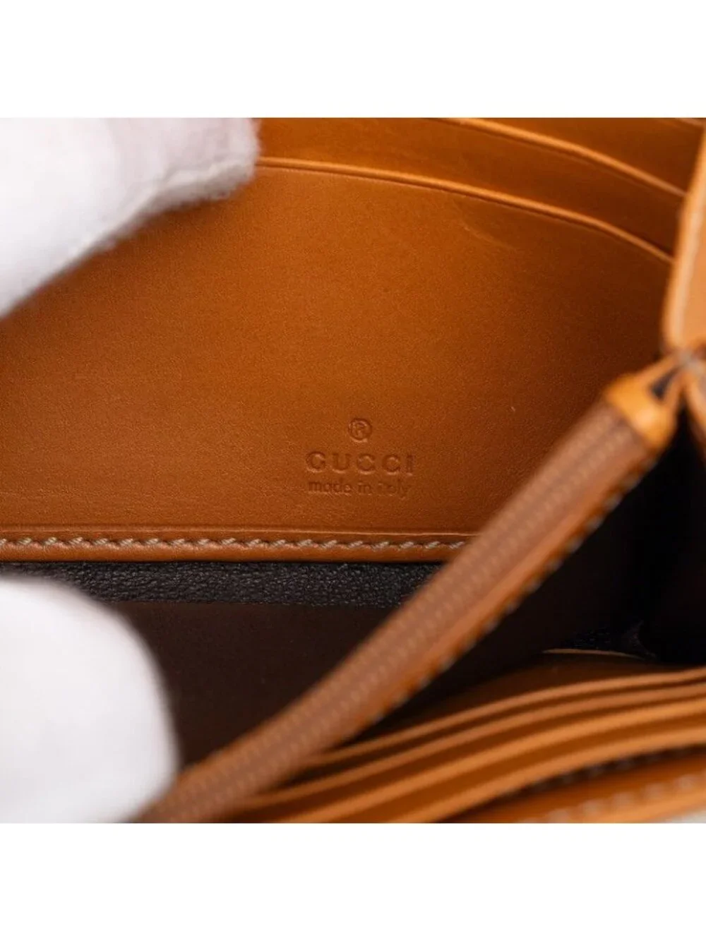 Gucci GG Canvas Sherry Line Wallet Brown
